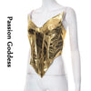 Goddess Glam Metallic Corset Top ATHLEXES