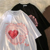Harajuku Love Print Oversized Women's Graphic Tee Shirt ATHLEXES
