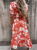 Elegant Floral V Neck Maxi Dress for Women ATHLEXES