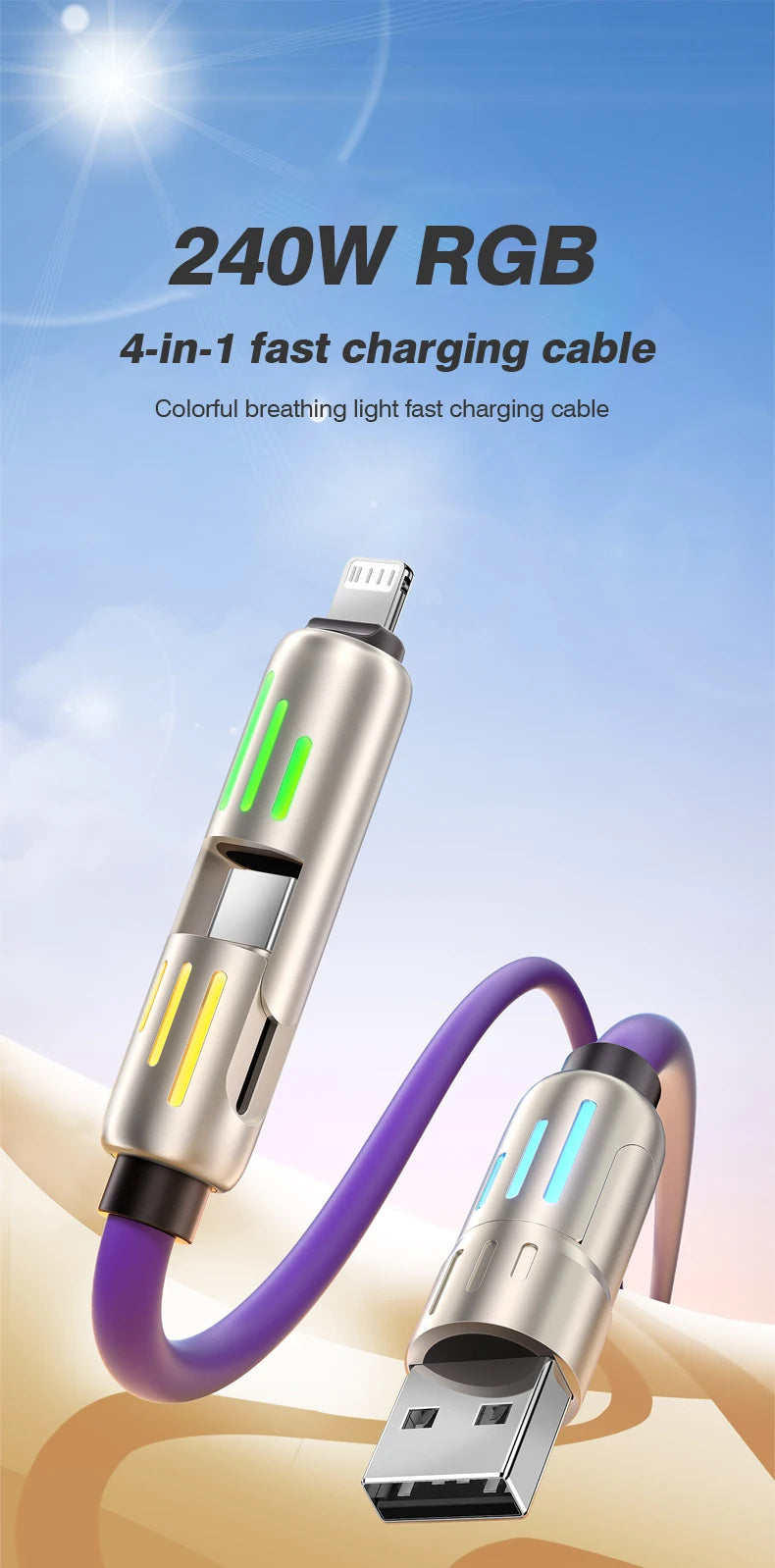 UltraCharge 240W 4-in-1 Fast Charging Cable ATHLEXES