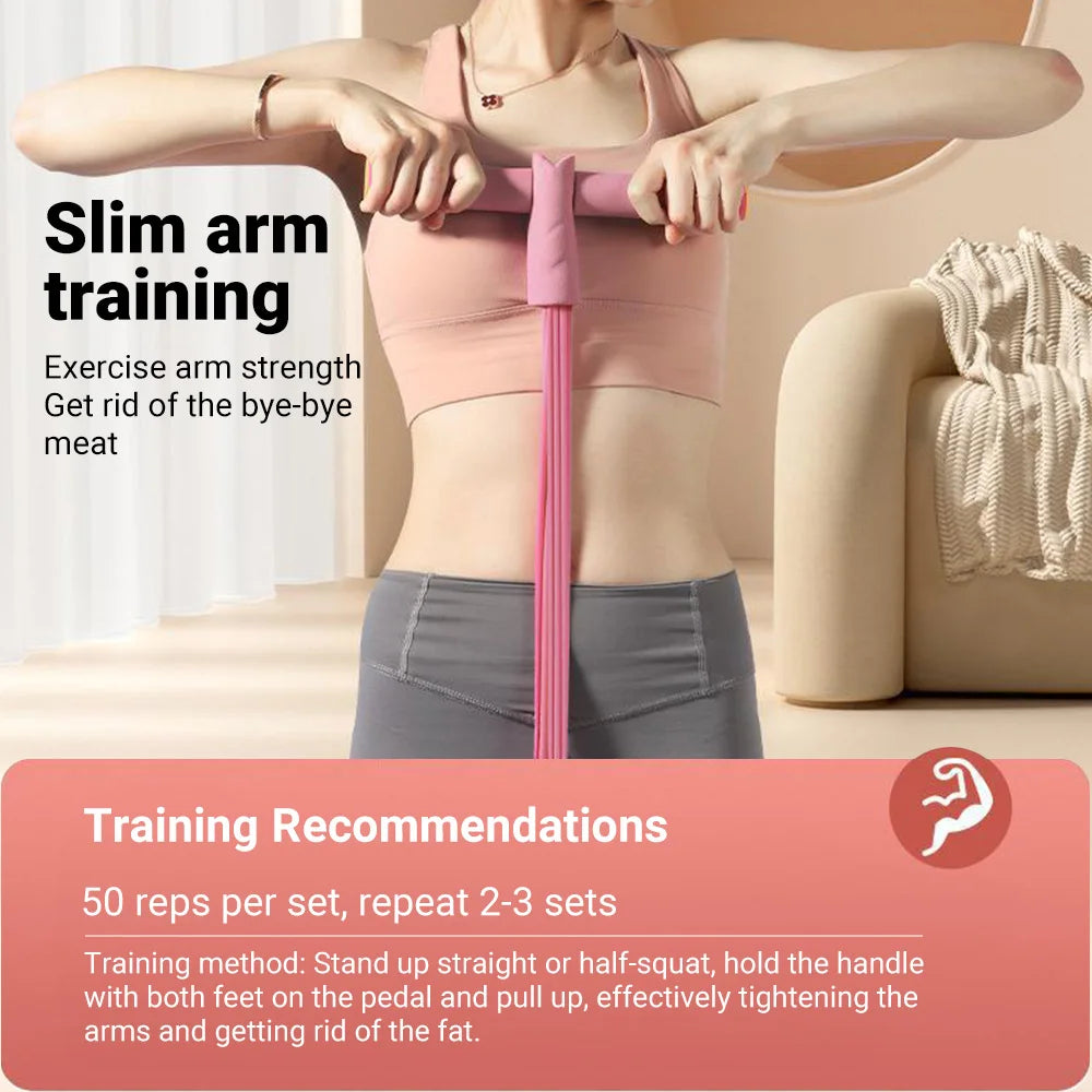 ResistFit 6-Tube Yoga Pedal Resistance Bands ATHLEXES