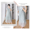 Elegant Ruffle Maternity Dress for Summer ATHLEXES