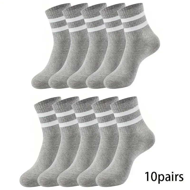 Premium Men's Striped Casual Socks Set ATHLEXES