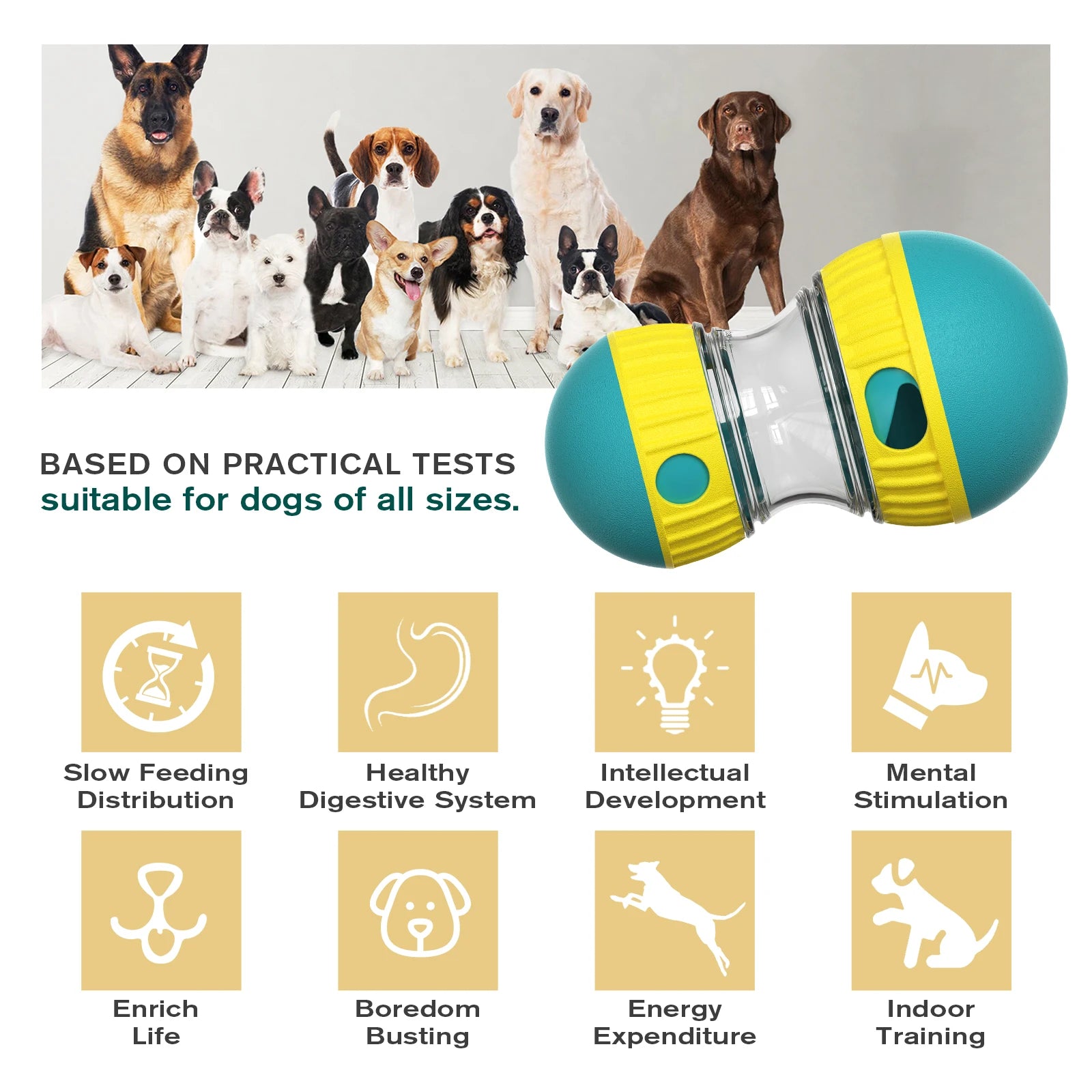 SmartFeed Interactive Dog Puzzle Ball ATHLEXES