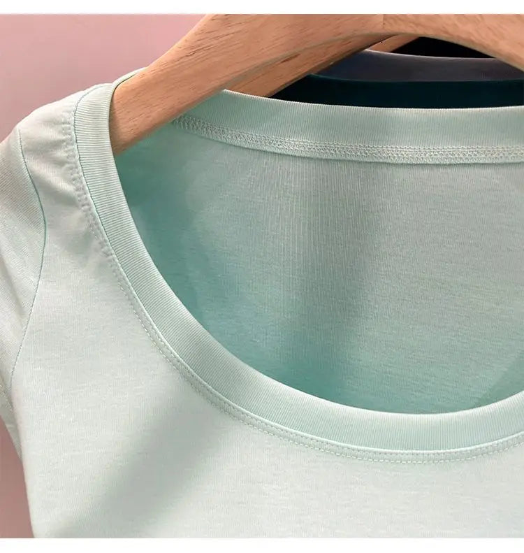 Cotton U-Neck Slimming Summer Tee for Women ATHLEXES