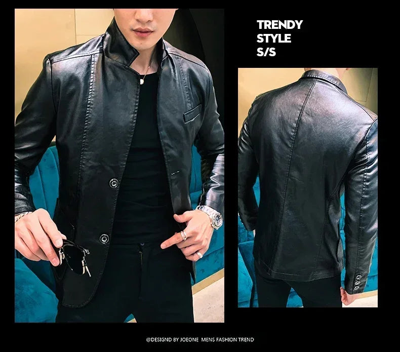 BACKONMUST PU Leather Jacket ATHLEXES