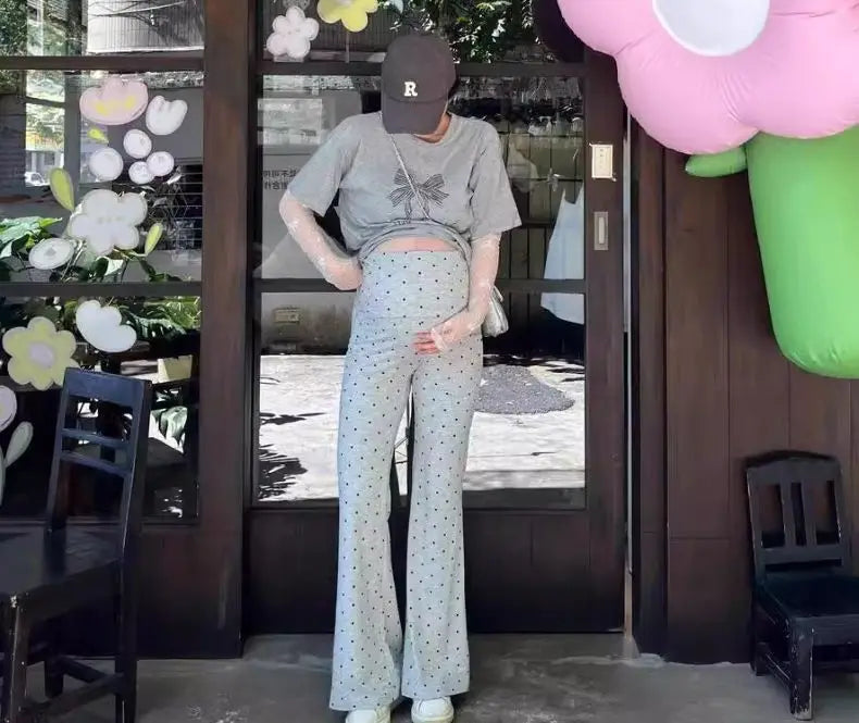 Chic Maternity Dots Slim Fit Trousers ATHLEXES