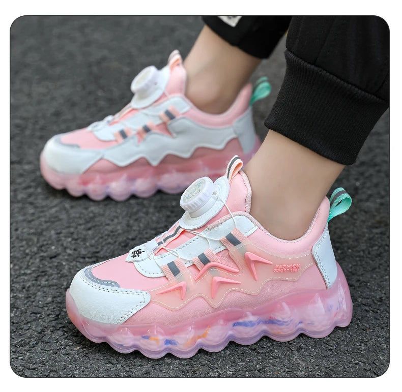 Stylish Leather Kids Running Sneakers ATHLEXES