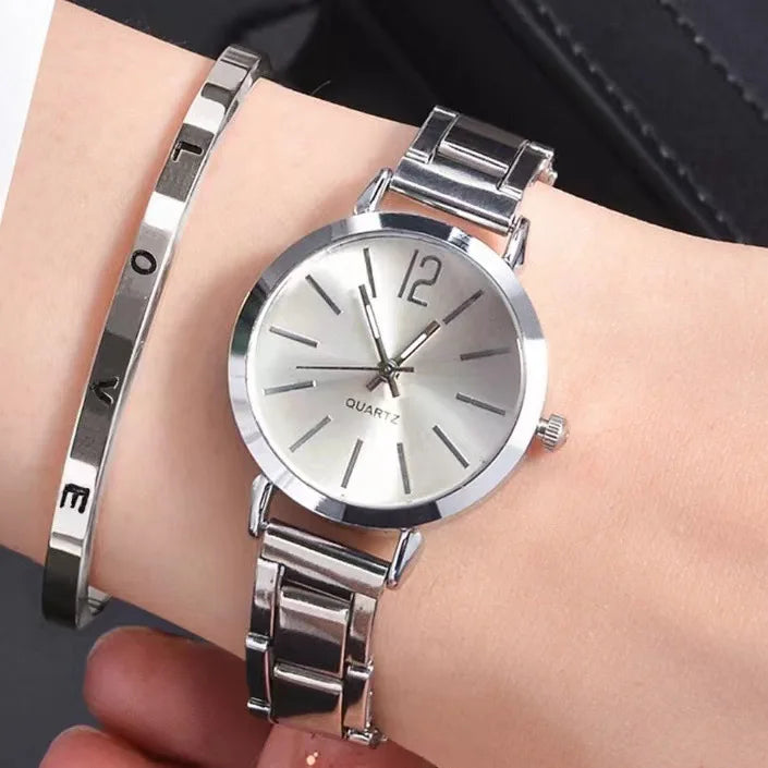 Elegant Duo Gold Bracelet Watches for Women ATHLEXES