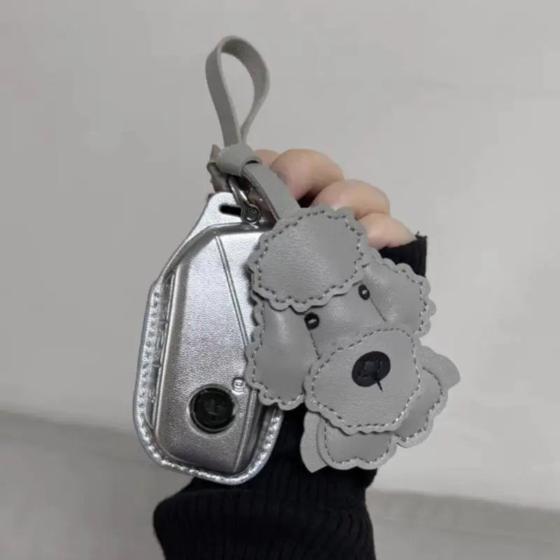 Colorful Teddy Dog Leather Keychain Pendant ATHLEXES