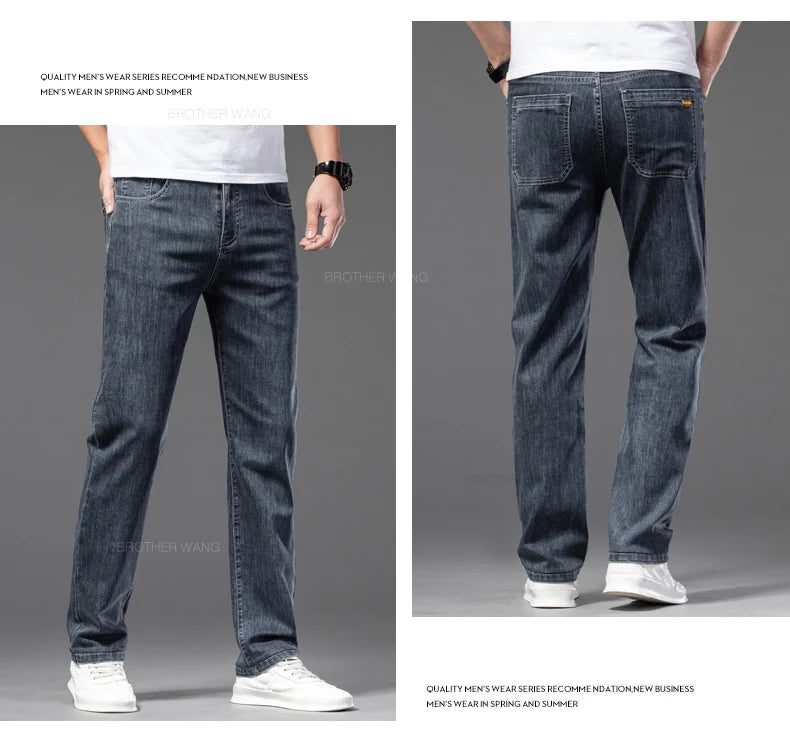 Summer Comfort Stretch Men's Loose Jeans ATHLEXES
