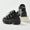 Gothic Chic Black Lace-Up Platform Ankle Boots ATHLEXES