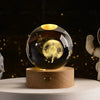 Galactic Saturn Crystal Ball with Wooden Base ATHLEXES