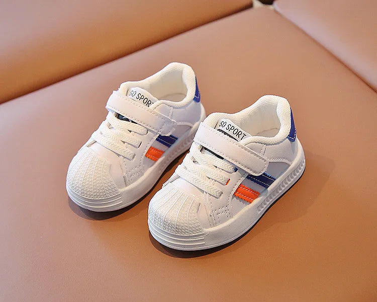 ChicStride 2 Striped White Baby Casual Sneakers ATHLEXES