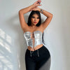 Goddess Glam Metallic Corset Top ATHLEXES
