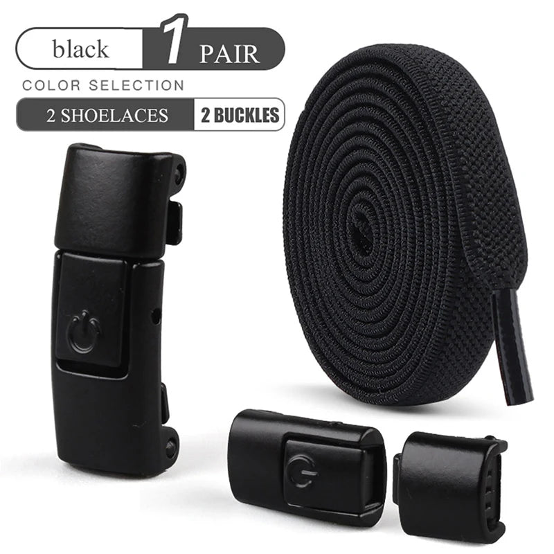 No Tie Elastic 8mm Press Lock Shoelaces for Sneakers ATHLEXES