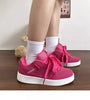 Chic Retro Matte Black Casual Sneakers for Women ATHLEXES