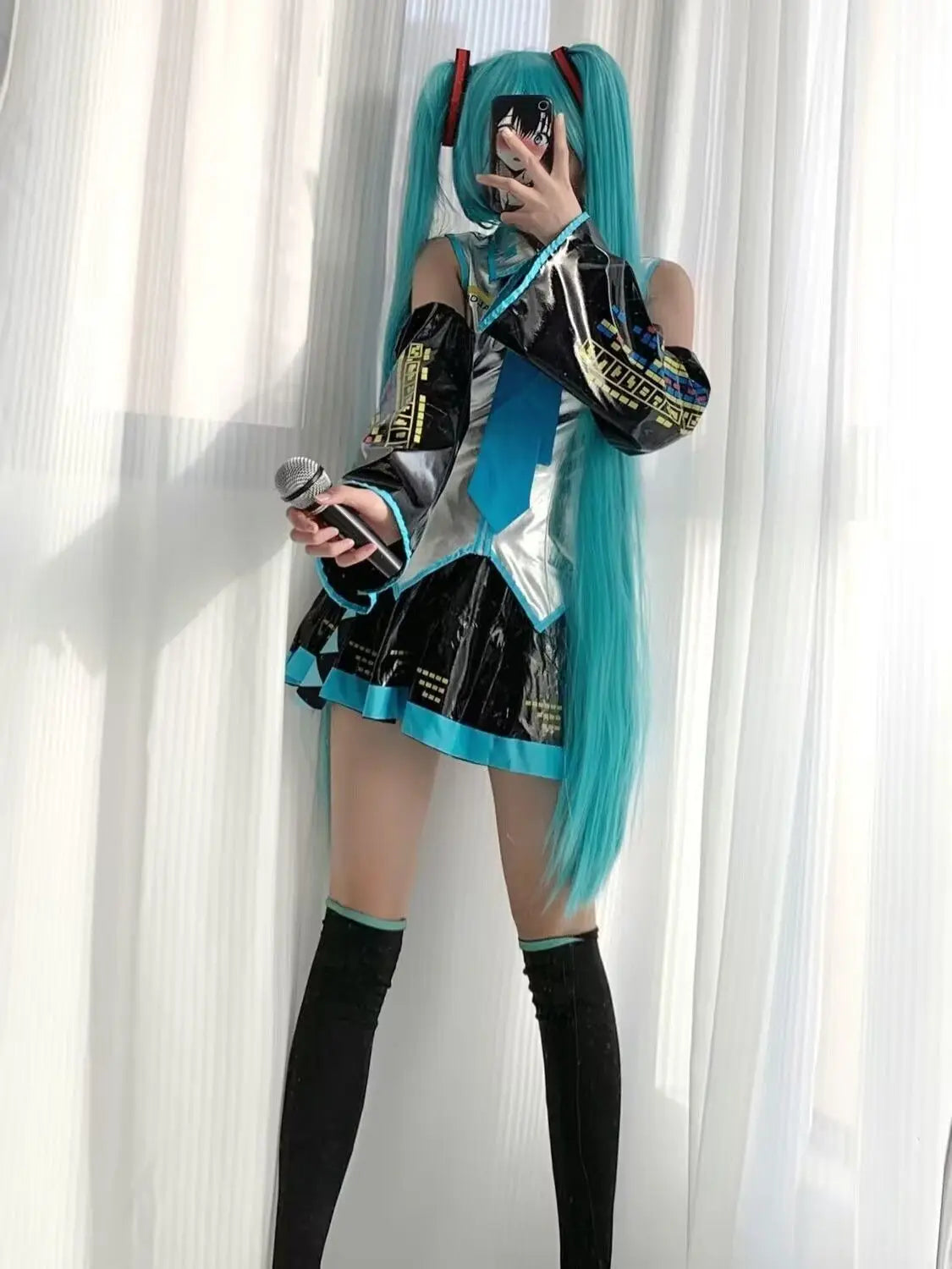 Hatsune Miku Full Cosplay Set with Wig and Skirt ATHLEXES