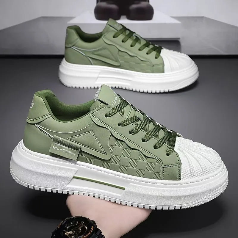 RetroCraft Men's Leather Platform Sneakers ATHLEXES