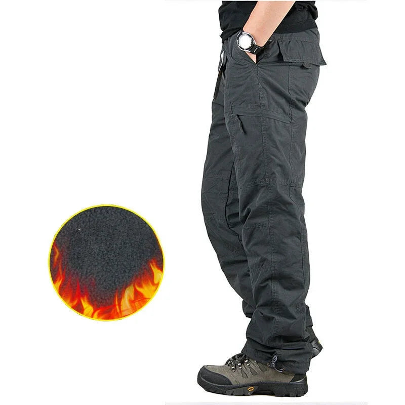 Ultimate Warm Fleece Tactical Cargo Hiking Pants ATHLEXES