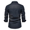 AIOPESON Men's Casual Cotton Denim Shirt ATHLEXES