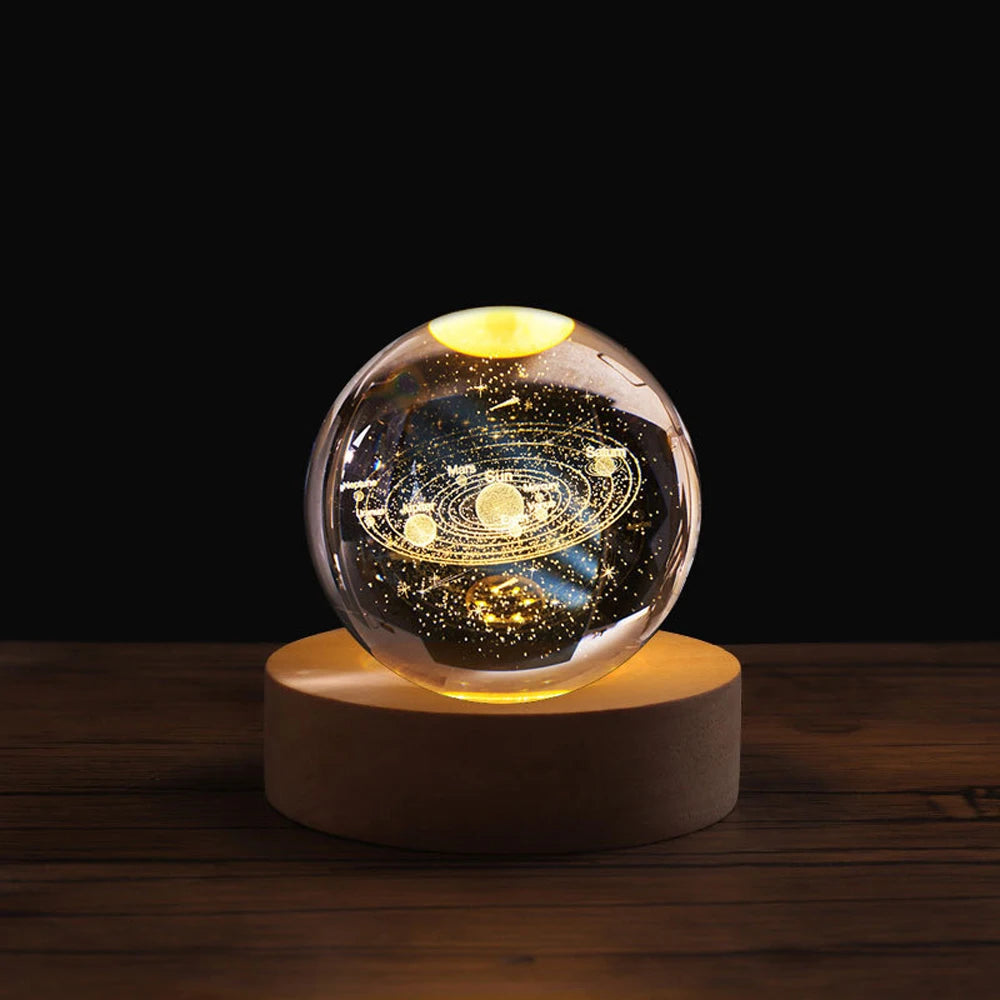 Astronaut 3D Crystal Planet Night Light Gift ATHLEXES