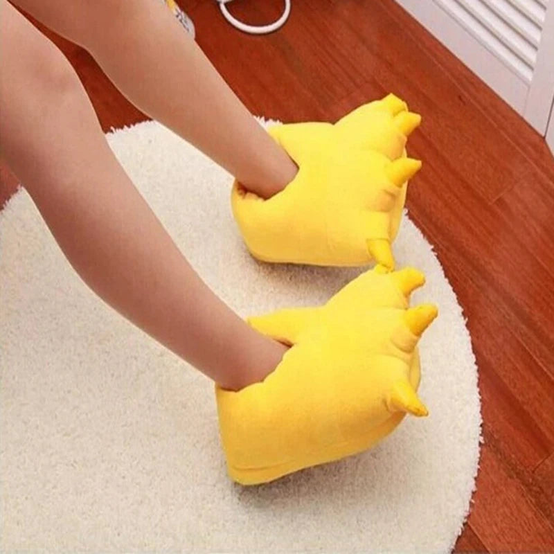 CozyPaws Plush Dinosaur Slippers for Home ATHLEXES