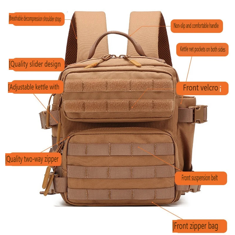 9L Sport Backpack MOLLE Mini Outdoor Pack for EDC Hiking ATHLEXES