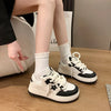 Star Design Lace Up Womenâ??s Platform Sports Sneakers ATHLEXES