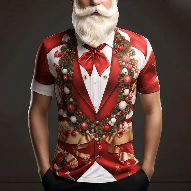 Fashion 3D Merry Christmas Print T-Shirt ATHLEXES