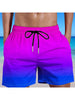Men's Plus Size Gradient Beach Shorts for Summer Fun ATHLEXES