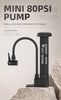 West Biking 80 PSI Manual Bicycle Pump Inflator ATHLEXES