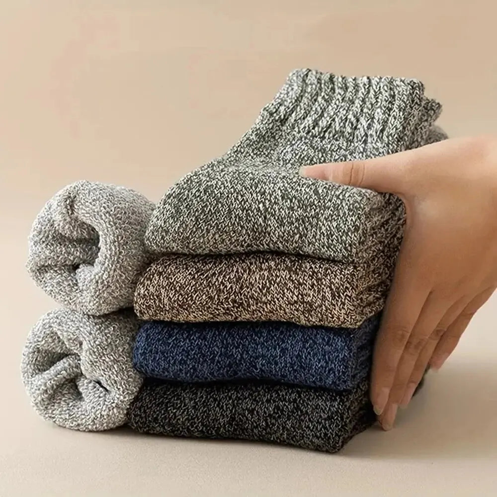 Retro Warm Wool Socks for Men - 5 Pairs ATHLEXES