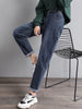 Chic Elastic High Waist Baggy Harem Jeans for Women ATHLEXES