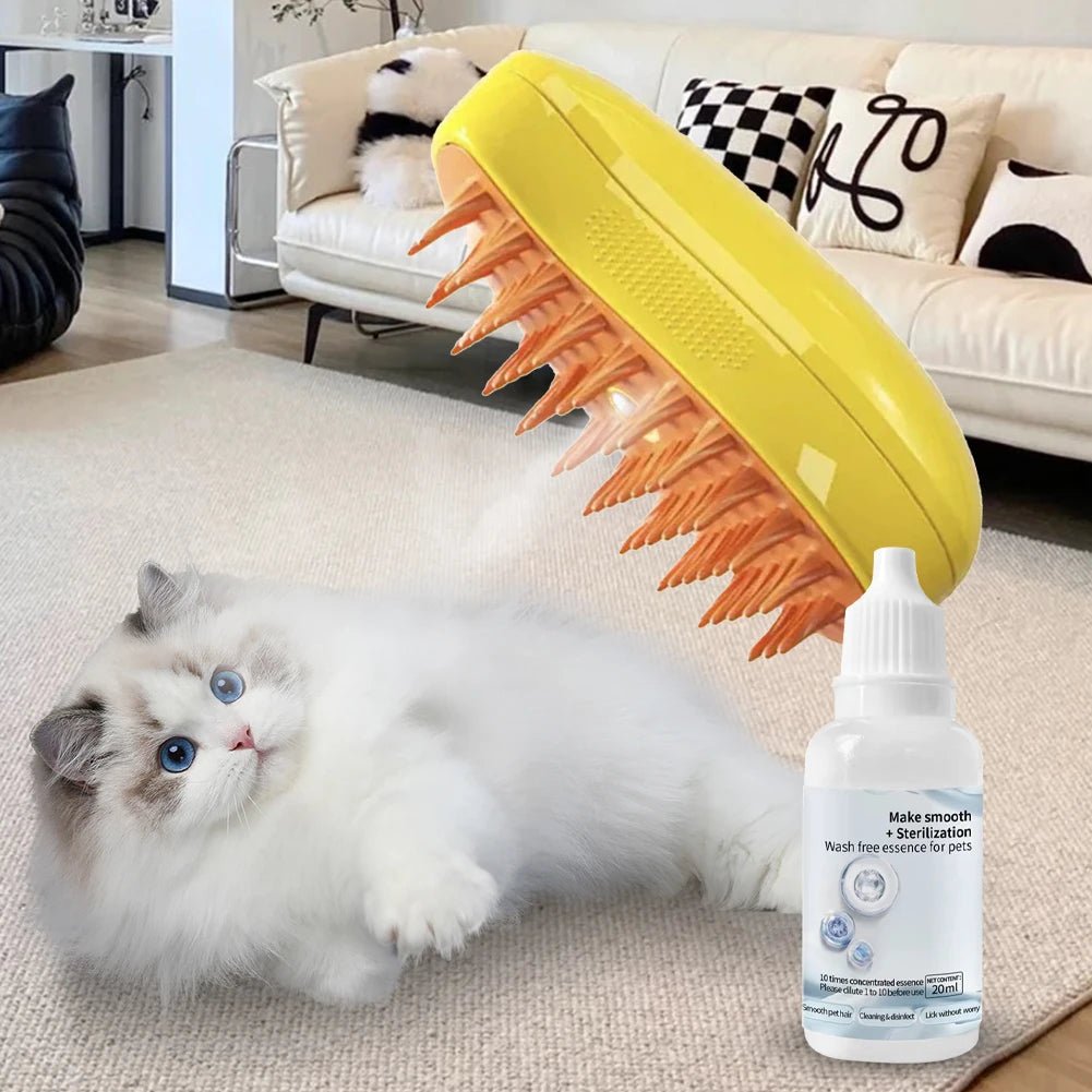 Cat Steam Brush with Wash-Free Hair Serum ATHLEXES