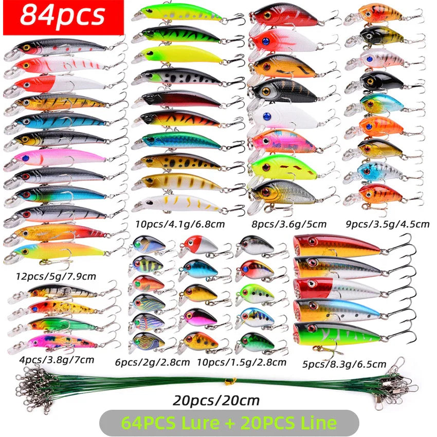 Elite Mixed Fishing Lure Kit - Crankbait & More ATHLEXES