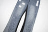 Retro Spliced Denim Trousers for Trendy Couples ATHLEXES