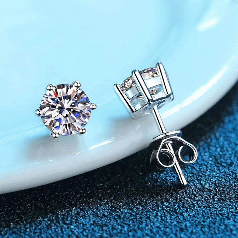 Classic Moissanite Diamond Stud Earrings ATHLEXES