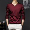 Autumn New Promotion Ice Silk Men's V-Neck Casual Top 2023 ATHLEXES