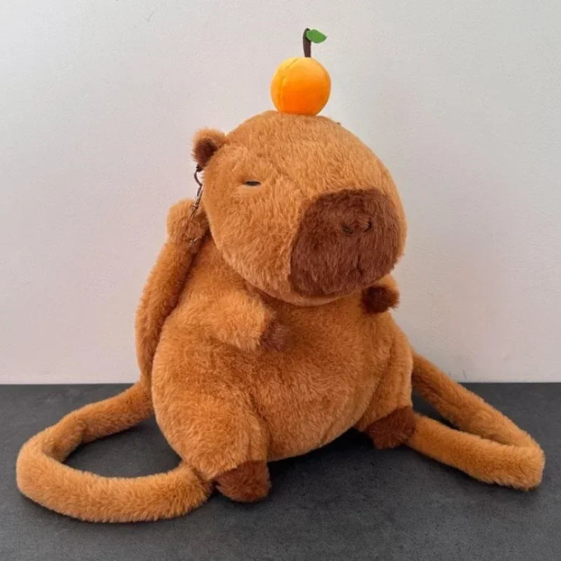 Kawaii Capybara Plush Backpack for Kids ATHLEXES