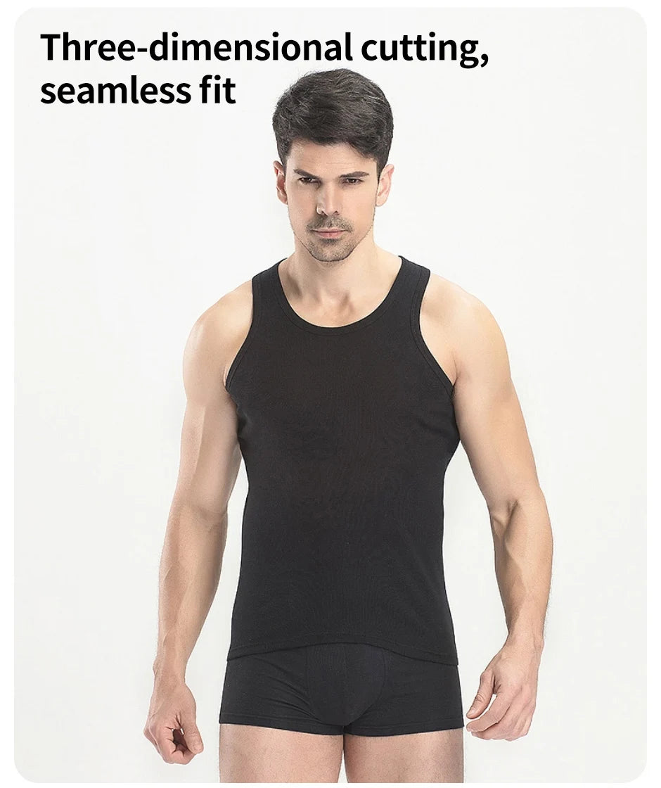 Men's Cotton Slim Fit Casual Fitness Vest ATHLEXES