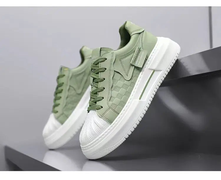 RetroCraft Men's Leather Platform Sneakers ATHLEXES