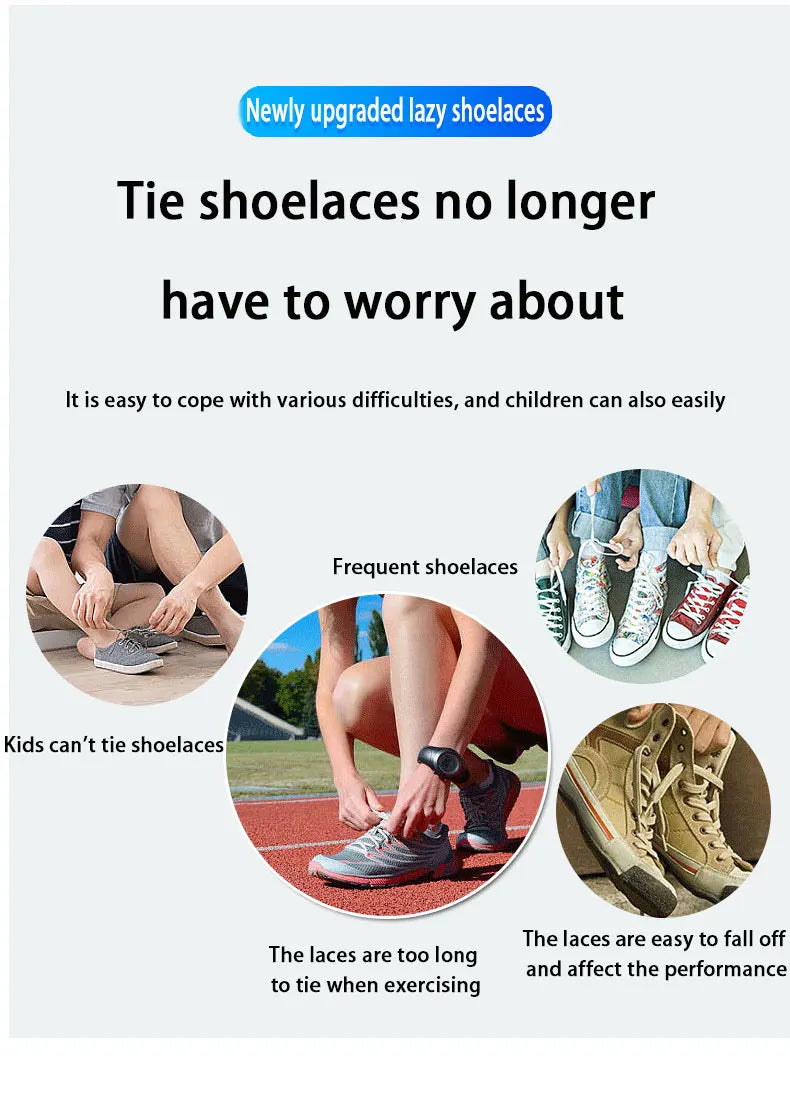 No Tie Elastic Press Lock Shoelaces for All ATHLEXES