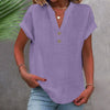 Breezy V Neck Cotton Linen Shirt for Women ATHLEXES