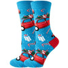 Colorful Cotton Women's Socks - Trendy Hedgehog & Sloth Designs ATHLEXES