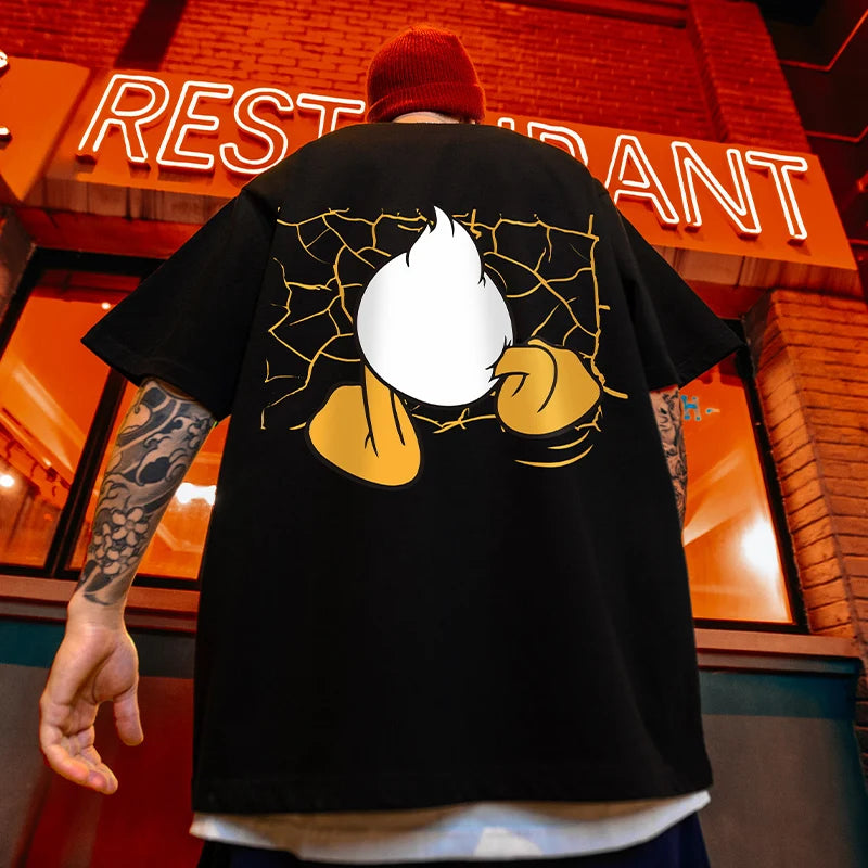 ZAZOMDE Retro Cartoon Tiger Oversized Tee ATHLEXES