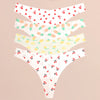 FINETOO 4Pcs Ultra Soft Leopard Print Thongs Comfort Lingerie ATHLEXES