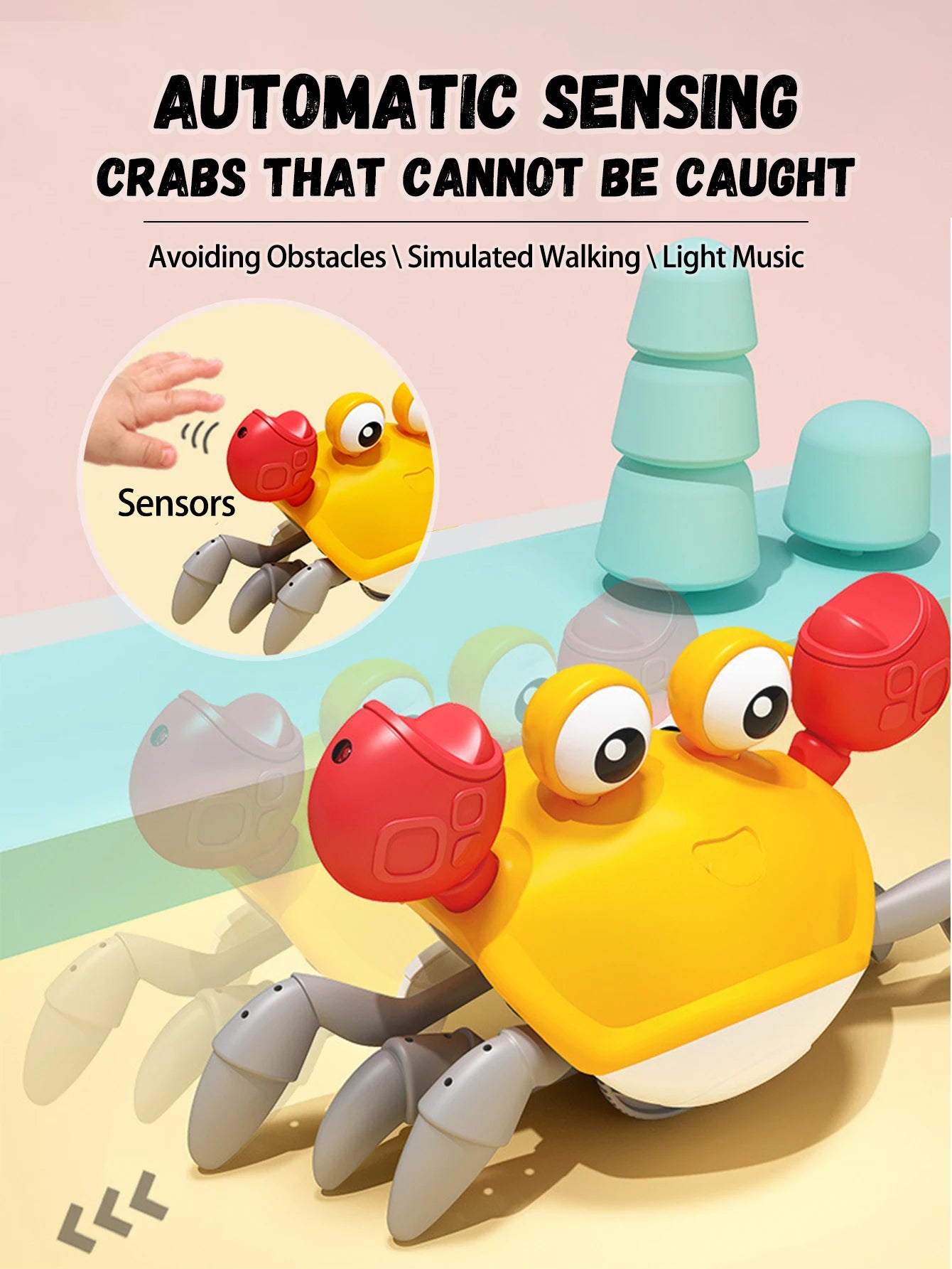 CrawlAway Music-Activated Crab Toy ATHLEXES