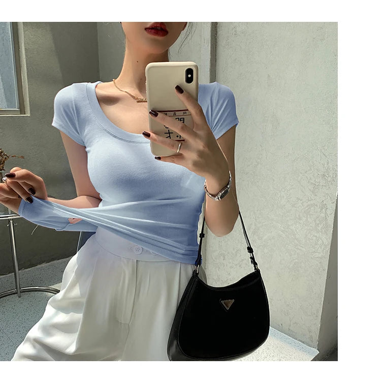 AOSSVIAO 100% Cotton Womenâ??s Slim Fit Tees ATHLEXES