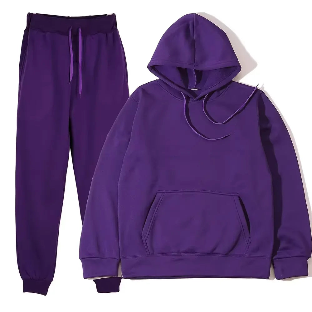 Velvet Warm Hoodie and Jogging Pants Set ATHLEXES